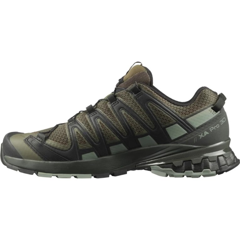 Tenis Para Trail Running Salomon Xa Pro 3d V8 Anchos Hombre Verde Oliva | MX ECNO832